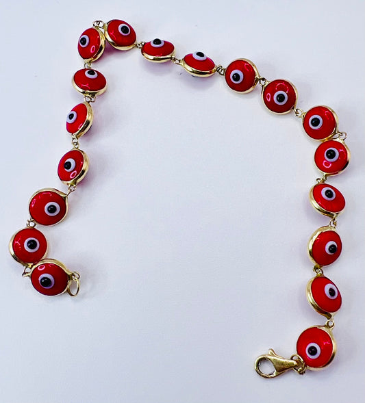 RED TURKISH EYE BRACELET