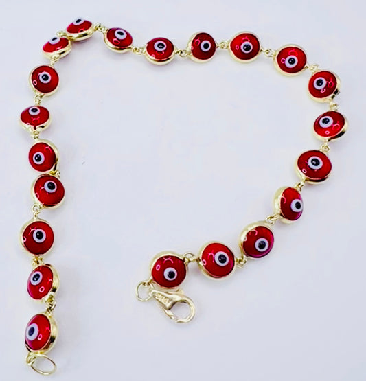 RED TURKISH EYE BRACELET