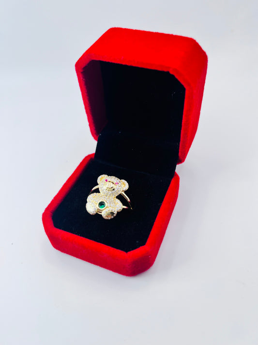 CZ TEDDY BEAR RING