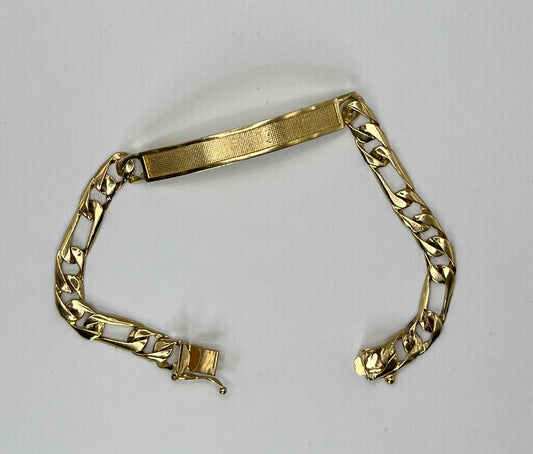 SQUARE CURB ID PLATE  BRACELET